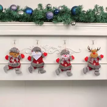 Креативная елочная кукла, аксессуары для кукол Санта-Клауса, снеговика, праздничный торговый центр, декоративные танцевальные подвески