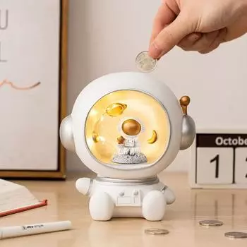 Креативная фигурка сидящего астронавта, скульптура из смолы, современный декор для дома, миниатюры, украшения для стола, детские подарочные фигурки для декора