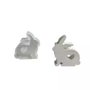 Креативная форма, формы ручной работы, форма силиконовая Сердце Кролик, форма для шоколада, мастики, выпечки, торта, форма для смолы, эпоксидной смолы, свечей, домашний декор A