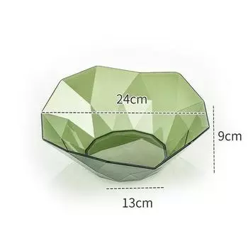 Креативная фруктовница для дома, гостиной, модная и прозрачная, для хранения фруктов, геометрическая тарелка для конфет и орехов