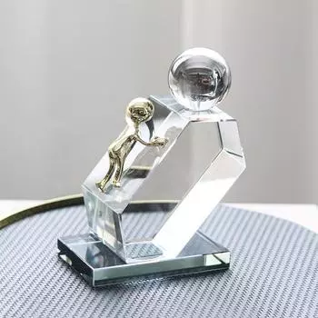 Креативная геометрическая статуэтка для скалолазания из кристаллов, скульптура, украшение для персонажа, модель дома, виллы, отеля типа «постель и завтрак», светильник, роскошные аксессуары statuette