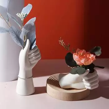 Креативная гидропонная ваза, украшение для дома, настольные украшения, бутылка для ароматерапии, садовые принадлежности, керамический цветочный горшок, художественная ваза No.2