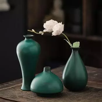 Креативная гидропонная ваза-украшение, ваза для сухих цветов в стиле ретро, керамическая цветочная композиция для гостиной, настольные цветочные аксессуары