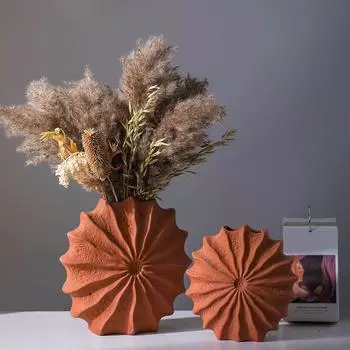 Креативная художественная ваза, керамическая гидропонная ваза, цветочная композиция, домашний декор, настольные украшения, украшение сада S-20.2x7.6x20.5cm