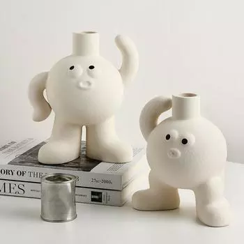 Креативная художественная ваза, керамическая гидропонная ваза, цветочная композиция, домашний декор, настольные украшения, украшение сада No.1