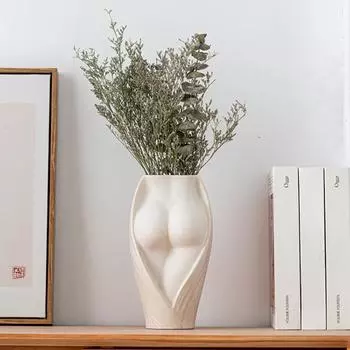 Креативная художественная ваза, керамическая гидропонная ваза, ваза для сушеных цветов, цветочная композиция, домашний декор, орнамент, украшение сада 1 Piece