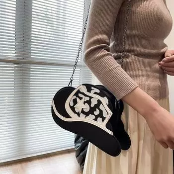 Креативная и забавная сумка-мессенджер женская персонализированная сумка для шляпы модный тренд одно плечо женская сумка-мессенджер простая цепная сумка розовый