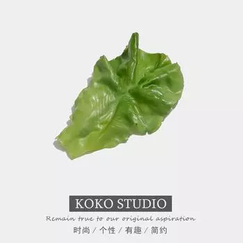 Креативная и забавная заколка для волос в виде овощного листа, заколка для волос из необработанных овощей, забавная и сломанная заколка для волос с челкой на боку