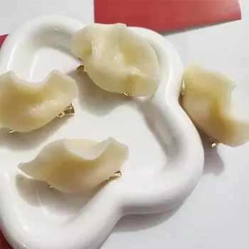 Креативная имитация заколки-пельмени, милые заколки для волос, заколка-сердечко для девочек, забавная челка, боковая заколка, праздничные аксессуары для волос, подарок