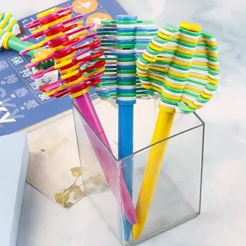 Креативная канцелярская пластиковая ручка для снятия давления, вращающаяся шариковая ручка с лепестками, игрушка для школьников, вращающаяся необычная ручка 17.5*5*5
