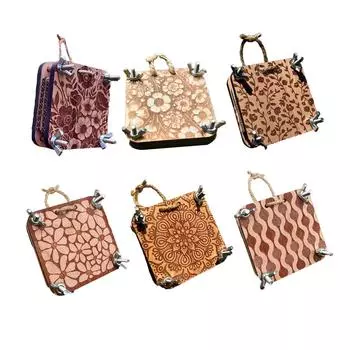 Креативная карманная машинка для тиснения, деревянная подвеска ручной работы One Size