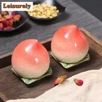 Креативная керамическая банка для чая персикового цвета, складская коробка, переносная дорожная коробка для хранения, герметичная банка для кофе и конфет, декоративная мини-банка для домашнего декора