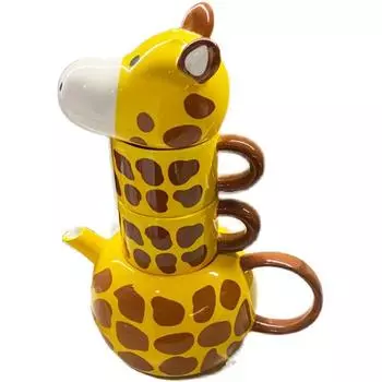 Креативная керамическая кружка, керамическая милая кофейная чашка с изображением жирафа, журнальный столик для гостиной, декоративные аксессуары, принадлежности для чайного сервиза