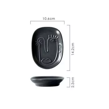Креативная керамическая мыльница в скандинавском стиле, бытовая, для ванной комнаты, поднос для мыла, художественный дизайн, держатель для мыла, поднос для хранения ювелирных изделий и ключей ZD246