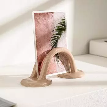 Креативная керамическая полка для карточек, держателя мобильного телефона, фото, очищающего средства для лица, календаря, меню, полки для зубных щеток и зубной пасты чёрный