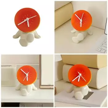 Креативная керамика, милая статуэтка заката, настольные часы, украшение с тихим механизмом для декора дома и офиса, подарок на день рождения