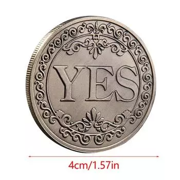 Креативная коллекционная монета из сплава «Да или нет», монета с решением, художественная коллекция, двухсторонняя подарочная памятная золотая монета A1