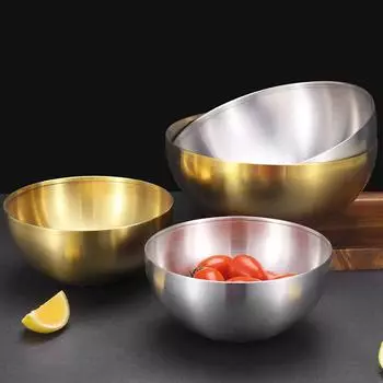 Креативная корейская салатница из нержавеющей стали большой емкости для лапши быстрого приготовления, фруктов, миски для рамена, бытовая посуда, контейнер для еды
