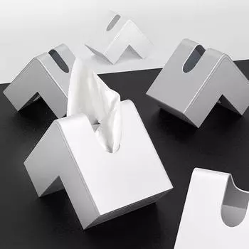 Креативная коробка для салфеток в скандинавском минималистском стиле для офиса, дома, гостиной, двухсторонний лоток для бумаги, чехол для салфеток белый