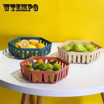 Креативная корзина для хранения фруктов, закуска, гостиная, чай, несколько домашних корзин для хранения, современный минималистичный полый ящик для хранения принадлежностей 22 * 7.5cm