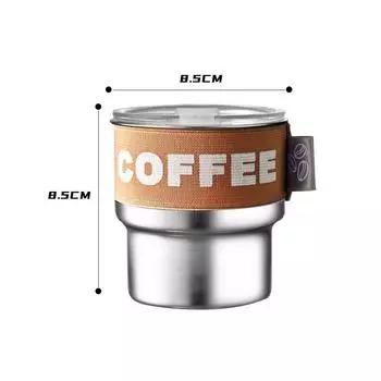 Креативная кружка из нержавеющей стали 304 с крышкой, большая емкость, изоляционная кружка, для автомобиля, охлаждающая, портативная и компактная, кружка для кофе и молока 400ml
