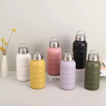 Креативная кружка из нержавеющей стали с ручкой для девочек, портативная высококачественная чашка для воды 1000 мл, большая емкость Ins Wind Cup 750ML