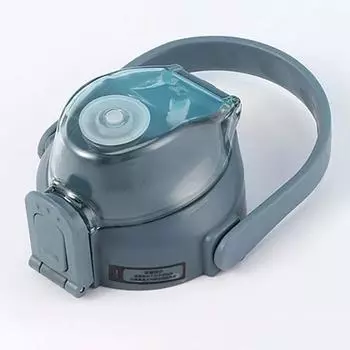 Креативная крышка для бутылки с защитой от брызг и проливания, универсальная крышка для чашки из АБС-пластика, крышка для чашки, аксессуар для бутылки с ручкой, в комплект не входит бутылка синий