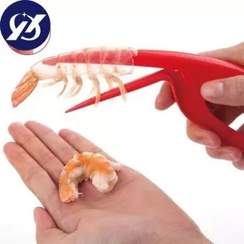 Креативная кухонная овощечистка для креветок, приспособление для очистки креветок, устройство для удаления кожуры, портативный инструмент красный