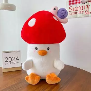 Креативная кукла-цыпленок в виде гриба, плюшевая игрушка, детская успокаивающая кукла, подушка для сна, для девочки 24cm0.14kg красный
