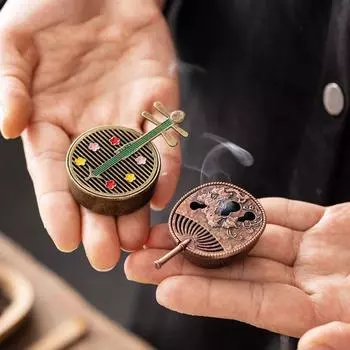 Креативная курильница Pipa, тыквенный веер, подставка для благовоний, классический сплав, дзен, декоративные украшения для курильницы, держатель для благовоний