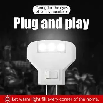 Креативная лампа Led Night 1W Plug Light Bed Wall Lamp Home Illumination Спальня Light Home Decoration белый