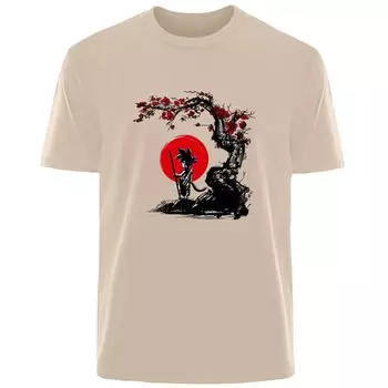 Креативная летняя мужская футболка с принтом Гоку в стиле ретро, удобная дышащая повседневная модная футболка из 100% хлопка, мужская уличная одежда XS