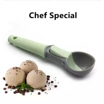 Креативная ложка для мороженого, ложка для мороженого, фруктовая ложка для арбуза, круглая ложка для мороженого зелёный