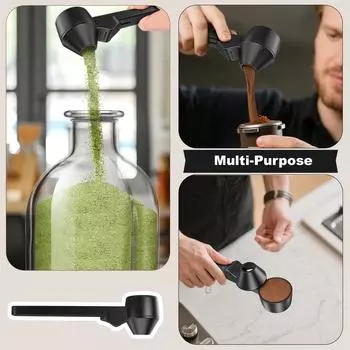 Креативная ложка-слайдер для кофе с длинной ручкой, большой вместимостью и герметичная круглая кофейная ложка One Size