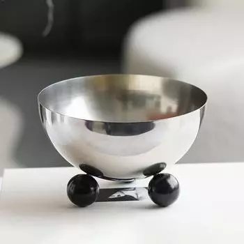 Креативная металлическая полукруглая тарелка для фруктов на трех ножках, легкие роскошные украшения для обеденного стола, дизайнерская модель комнаты, журнальный столик, тарелка для закусок, аксессуары