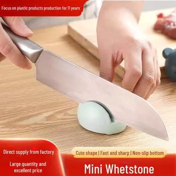 Креативная мини-мультяшная точилка для кухонных ножей и точильный камень светло-зеленый