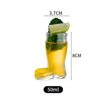 Креативная мини-рюмка в форме ботинка с ручкой – оригинальный бокал для коктейлей и вина No handle