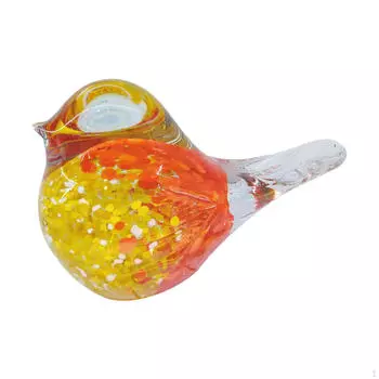 Креативная мини-стеклянная фигурка птицы, многоцветная художественная скульптура ручной работы для ресторана красный