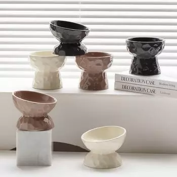 Креативная миска для домашних животных с высокой ножкой, наклонная/плоская горловина, кормушка для собак, защита шеи Style 4