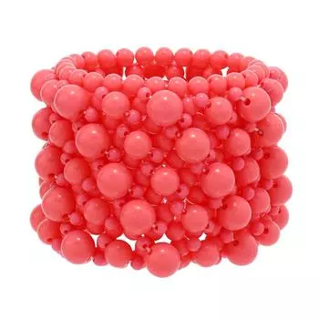 Креативная мода бисерный модный эластичный браслет, преувеличенная индивидуальность универсальный браслет аксессуары для женщин оранжевый