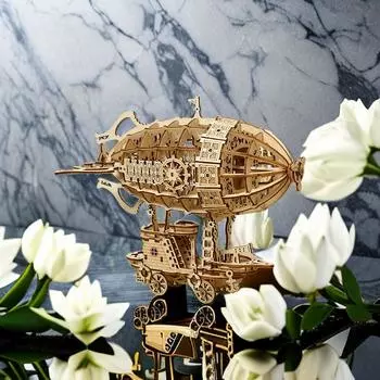 Креативная модель дирижабля «сделай сам», 3D деревянные головоломки, наборы строительных блоков, игрушка в сборе, подарок на день рождения для детей и взрослых, домашний декор