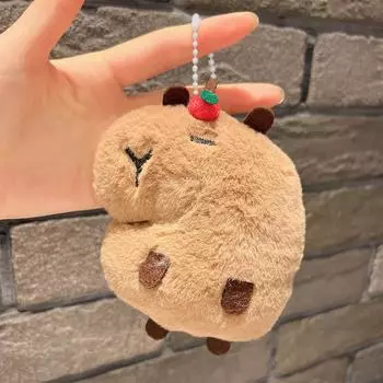 Креативная мягкая игрушка-животное Капибара плюшевая кукла-пищалка игрушка мультяшная сумка подвеска брелок рюкзак сумка для автомобиля брелок