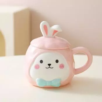 Креативная мультяшная кружка керамическая чашка чашка для воды с крышкой парная чашка детская чашка для питья воды подарок 401-500ml