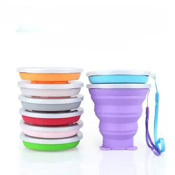 Креативная мультяшная складная чашка, мини-складная чашка с медведем, многофункциональная чашка для путешествий на открытом воздухе, карманная чашка для полоскания 320ml белый