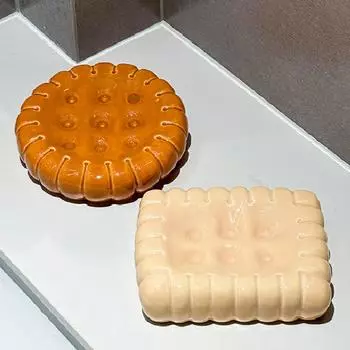 Креативная мыльница для печенья Мыльница для ванной комнаты Коробка для хранения без перфорации Полка для дома Аксессуары для ванной комнаты Керамическая мыльница
