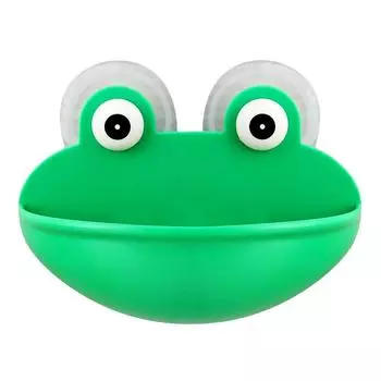 Креативная мыльница-лягушка, держатель для мыла, прочная душевая стена, чехол для слива мыла в ванной комнате, подушечки для посуды, контейнер для мыла none