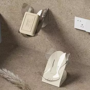 Креативная мыльница, неперфорированная, настенная, светлая, роскошная мыльница, полка для мыла, поднос для мыла в ванной, мыльница со сливом воды белый