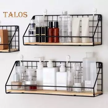 Креативная настенная полка, прочная железная конструкция, прочная несущая настенная корзина, стеллаж для хранения C