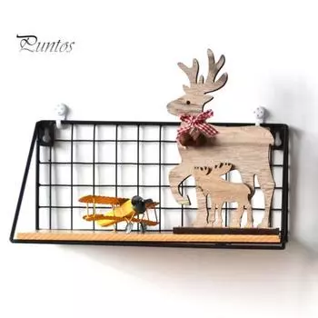 Креативная настенная полка, прочная железная конструкция, прочная несущая настенная корзина, стеллаж для хранения C