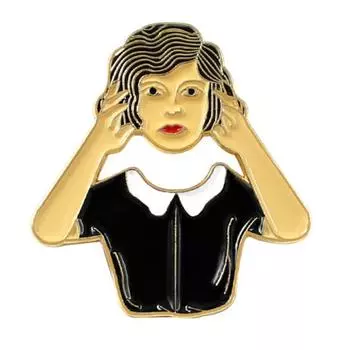 Креативная невидимая шея, ручная ручка, эмалированная брошь, булавка, значок джинсовой куртки